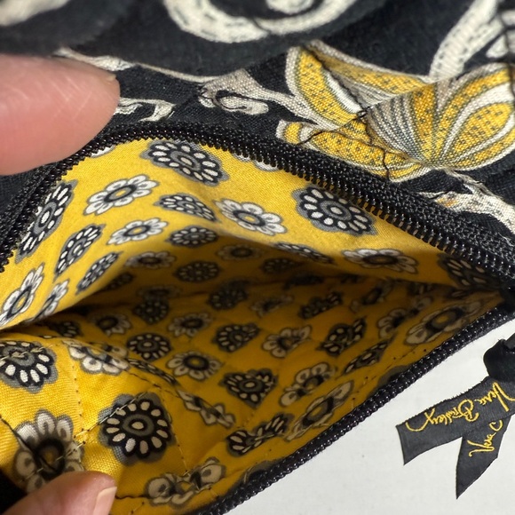 Vera Bradley Black and Yellow Floral Crossbody Bag - Picture 5 of 13